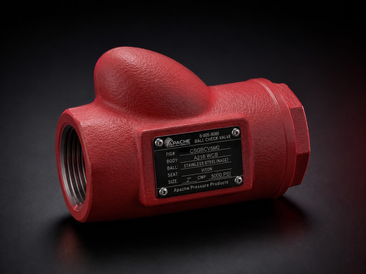 Apache CSGBCV5M2 carbon steel gravity ball check valve